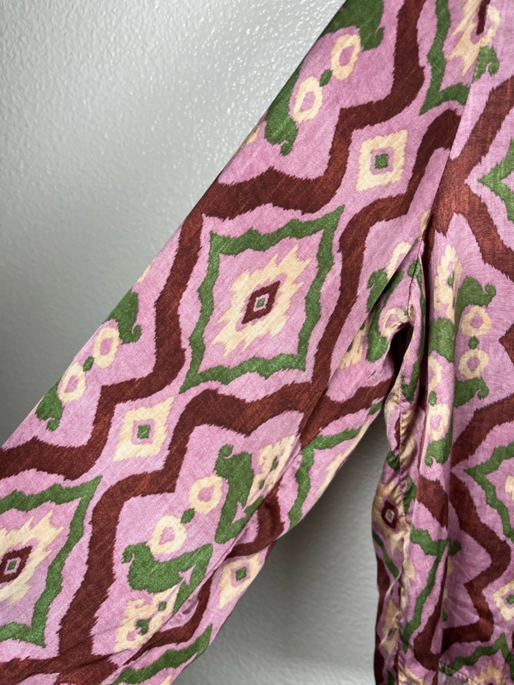 Zara Cropped Open Collar Satin Shirt - Picture 4 of 8